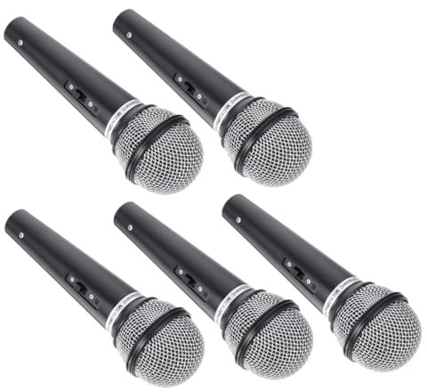 MOLUCKFU 5pezzi Microfono Giocattolo Realistico Per Di Microfono Finto Per Role Play e Festività Per Feste Di Compleanno e Natale
