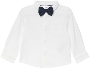 s.Oliver Unisex Baby Festliches Langarm-Hemd aus Jersey mit Abnehmbarer Fliege Hemd Langarm mit Fliege