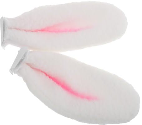 OSOLADY Plüschohren Für Motorradhelm Abnehmbare Hasenohren Dekoration Helmschmuck Mit Ohrdekor Helmzubehör Für Rollerhelm Schönes Plüschohr Helmaccessoire