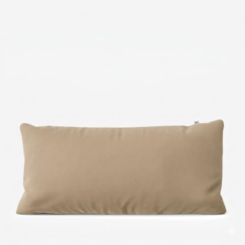 Wolkenfeld Kissenbezug 40x80 Baumwolle Reforcè Oeko-TEX – Kopfkissenbezug 40x80 Mit Verdecktem Reißverschluss – Atmungsaktive Kissenhülle, Hautfreundlich & Pflegeleicht – Beige