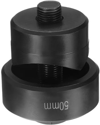 QUARKZMAN Emporte-Pièce À Tôle 50mm Acier À Roulement Coupe Précise Kit Manuel À Hexagone Externe Pour Plaque Métallique Évier Acier Inoxydable Noir
