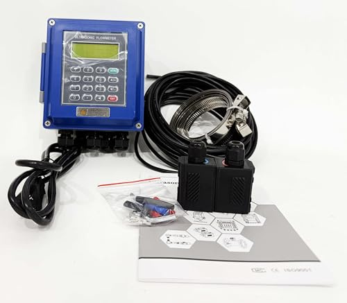 HFBTE High Temperature Ultrasonic Flowmeter Fixed Ultrasonic Flow Meter With TS-2-HT Small High Temp Transducer For Liquid Temperature Range -30~160℃ Pipe Diameter DN25~100mm