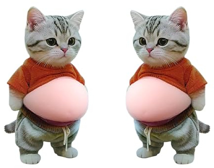 3D-Katzen-Aufkleber – Squeeze Belly Aufkleber für Kinder, Erwachsene, Teenager, Cartoon-Vinyl-Aufkleber mit niedlichem Katzen-Design, lustige dekorative, Laptops, Notizbücher, Tagebücher für