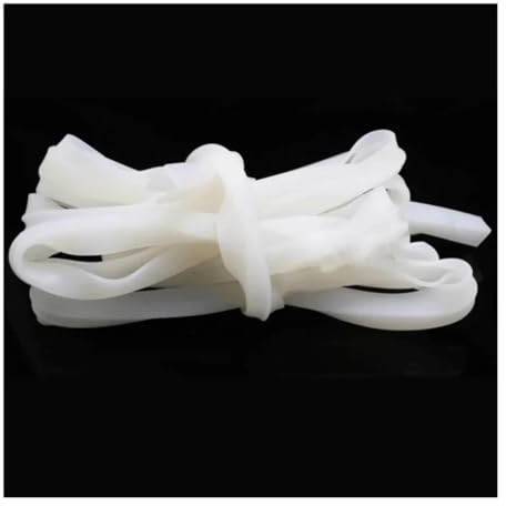 ACVACV Joint d'étanchéité en Caoutchouc de Silicone Forme U, 1 m, Solide, Blanc, Souple, for fenêtre, Porte Voiture, Douche, Bord Verre sans Cadre, Protection Contre Les intempéries(1 x 4 x 8 mm)