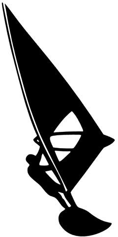 Surfen Wind Surfer Auto Aufkleber Kite Surfing Windsurfing Kite Surfboard 143/1 (15cm, Schwarz Glanz)