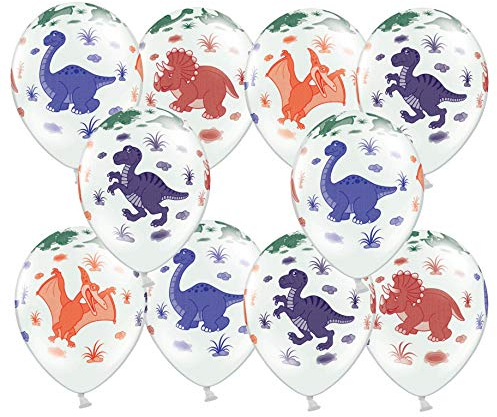 Libetui Set 10 Luftballons Dino Ballons Dinosaurier Made in EU Dino Deko Dinoparty Geburtstag Kinder Dino Mitgebsel Kindergeburtstag Luftballon Dinosaur 30cm
