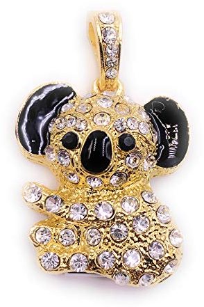 H-Customs Koala Bär Golden mit Kristallen USB Stick 64 GB USB 2.0