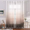 MIULEE Gardinen Transparent Vorhänge Farbverlauf Voile Sheer 2er Set Vorhang mit Ösen Dekoschal Fensterschal für Schlafzimmer und Wohnzimmer 225 cm x 140 cm(H x B) Weiß Kaffeefarbe