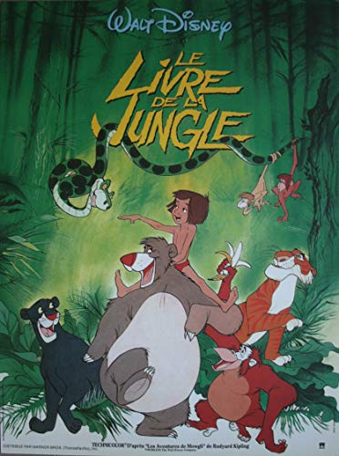 Kino-Poster Le Buch de la Dschungel, klein, Format 40 x 53 cm, Rot