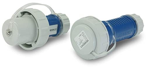 Stecker & Kupplung - Set SK 230V/16A IP68 druckwasserdicht blau/grau - Mennekes
