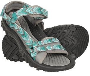 Mountain Warehouse Cyprus Damensandalen – Atmungsaktive Damenschuhe – Strand, Wandern, Outdoor Blau 41
