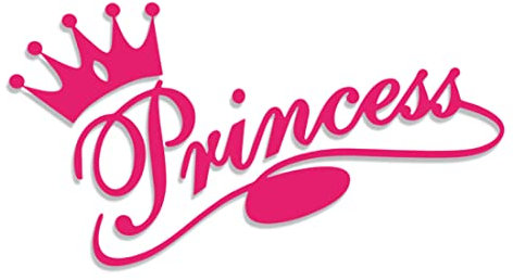 Decus Shop Prinzessin Krone XL 0285 (rosa) // Sticker OEM JDM Style Aufkleber