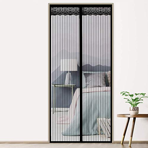 XXYANZI Zanzariera Magnetica per Porte 170x240cm, Zanzariere a Rullo Adsorbimento Magnetico Finestre Zanzariera Elettrica Protezione da Insetti, per Corridoi/Porte/Patio. - Nero