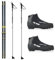 Fischer Langlaufski-Set für den schweren Läufer Superlite X-TRA Stiff klassisch + Bindung + Schuhe + Stöcke (204)