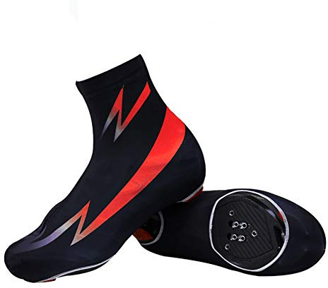 RadsportüBerschuhe Winter, FahrradschuhüBerzüGe, KäLtesichere Herren-FahrradschuhüBerzüGe üBerschuhe Rennrad Mountainbike FahrradzubehöR,Rot,L