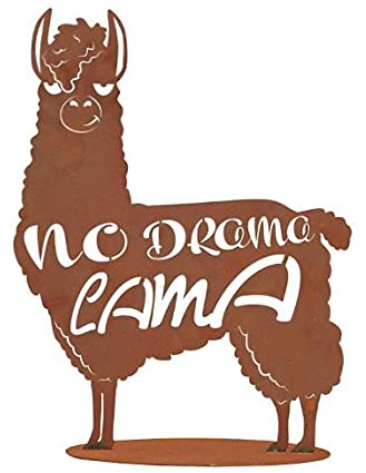 Dekofigur Lama H 50 cm Edelrost Standfigur Gartenfigur Alpaka Dekoration
