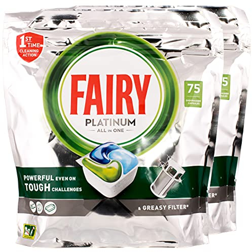 2x Fairy Platinum All in One Geschirrspültabs 75 Tabs = 2 Stück pro Pack
