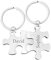 Print Maniacs Personalised Valentine's Anniversary Christmas Keyring Gift For Her Him Husband Wife Girlfriend Boyfriend Lover Set D3 (Silver)