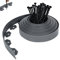 XMTECH Bordure de pelouse flexible en plastique avec 90 piquets de fixation, bordure de parterre de fleurs Gris 30 m