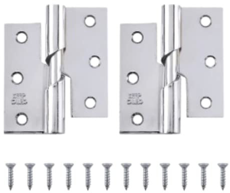 Rising Butt Door Hinges Left Handed Zinc Steel 3 Inch Rising Butt Hinge Folding Door Hinge Folding Butt Door Hinges for Internal External Doors Solid Doors Square Corners 1 Pair