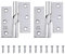 Rising Butt Door Hinges Left Handed Zinc Steel 3 Inch Rising Butt Hinge Folding Door Hinge Folding Butt Door Hinges for Internal External Doors Solid Doors Square Corners 1 Pair