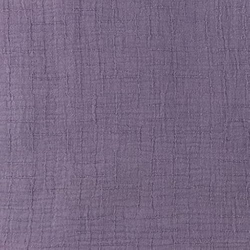 Bambus Musselin - Doubel Gauze BAMBO Uni - 0,5m Schritte - 140cm Breit - Gewicht 165g/qm - Meterware Stoffe Bekleidungsstoffe Sommerstoffe (Lavendel)