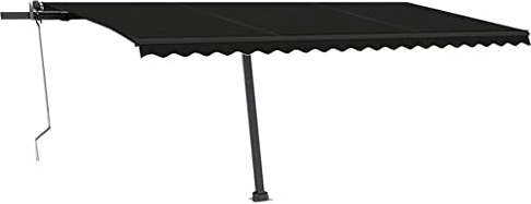 INLIFE Toldo automático con LED y sensor de viento, 500 x 350 cm, antracita, 75,46 kg, 3069874