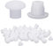 100 Pcs Plastic Hole Plugs 3/16(5mm) Screw Caps Cover White Plastic Hole Plugs for Cabinet Cupboard Shelf Furniture