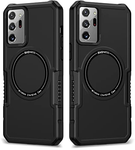 CasurvivePro Magnetische Hülle Kompatibel für Samsung Galaxy Note 20 Ultra 4G/5G, [Kabelloses Laden] Matte schlanke stoßfeste SchutzHülle Kompatibel für Samsung Galaxy Note 20 Ultra 4G/5G Schwarz