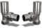 UK Radiators Round Chrome Radiator Valve Pair - Chrome Polished Finish - Classy and Modern Design 1/2 x 10mm Angled Radiator Valve Pair - Pair of Valves