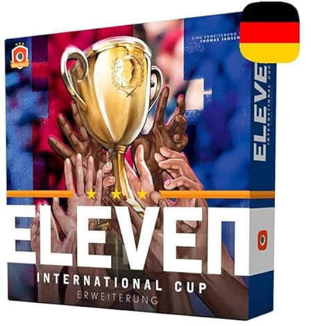 Portal Games - Eleven: International Cup | Deutsche Version | Die Erweiterung zu Eleven | Brettspiel | 1-4 Spieler | 60 bis 120 Minuten | Ab 14 Jahren | Strategisches Fußballspiel | Sportspiel