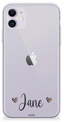 CaseStone Custodie per telefono personalizzate per Apple iPhone 6/6s - Design personalizzato realizzato nel Regno Unito Custodia in morbido silicone trasparente con nome pastello - Ottimo regalo per