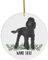 Weihnachtsbaumschmuck 7.3 cm, Lustiger Personalisierter Name Standard Pudel Schwarz Weihnachtsanhänger Ideal Christbaumschmuck Anhänger Elegant Weihnachtsschmuck Für Party Holiday