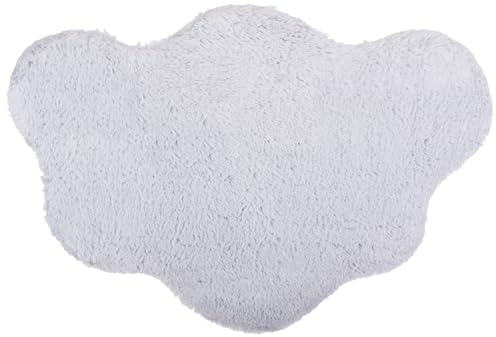 Brandsseller Teppich Wolke Lammfell-Optik ca. 60 x 90 cm Kuschelfell Kunstfell Lammfellteppich Lammfellauflage Läufer Hellgrau