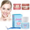 Kit de Dent Provisoire Réparation, Dentier Sourire Parfait,Dentier Sourire Fausse,Faux Dentier Sourire Parfait,Facette Dentaire Haut Et Bas,Prothèse Dentaire Cosmétique,L Brosses Interdentaires