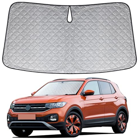 Parasol de Ventana Delantera de Coche Repuesto para Volkswagen T-Roc 2017-2024, Parasol para Parabrisas de Coche en el Interior Plegable, Protección UV Reflectante contra el Polvo