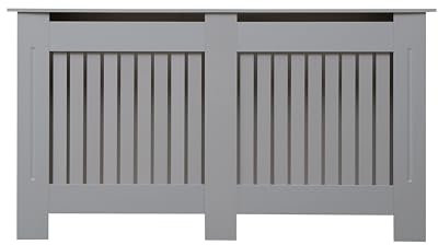 AVC Designs Extra Large Radiator Cover Modern Design Vertical Slats Grey…