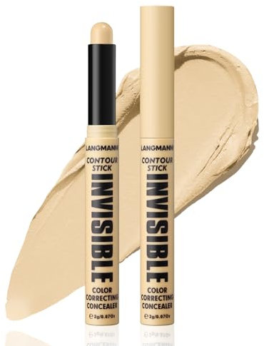 Prreal Yellow Corrector,High Cover Concealer, Moisturising Concealer Stick,Long-Lasting Cover Stick Covering Dark Circles and Blemishes,Camo Make Up Concealer for All Skin