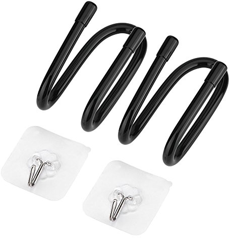 Beufee Game Controller Hook, 2 Set Wall Clips Hangers PVC Iron Controller Grips Game Room Accessories with Adhesive Wall Hook for Room