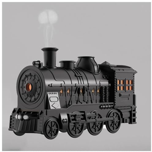 Train Humidifier, 300ml with Remote Control, 2 Light 2 Mist Mode Auto Shut-Off Cool Diffusers Cold Humidifiers for Bedroom for Bedroom, Living Room, Office,black