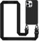 Tawarror Coque pour iPhone 16 Pro Max avec Cordon, Étui Silicone Liquide avec Portable Sangle réglable Bandouilière Lanyard Collier Chaîne Stylée Laniere Coque Téléphone iPhone 16 Pro Max Case, Noir