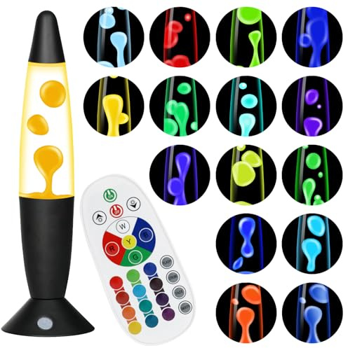 Besight Liquid Motion Lamp 13.5'' with 17 Colour Changing and Remote Control for Kids Adults Sensory Relaxing Mood Night Light for Bedroom Office Decoration Gift for Valentine's Day Birthday