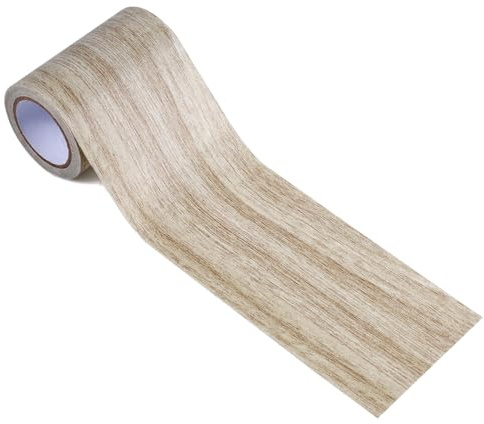 Gosknor 8cmx4,57m Holzmaserung Klebeband, Selbstklebend Holz Klebeband Rolle Mehrzweck Holzfurnierband für Tische Türen Fenster Böden Stühle Möbelrenovierung (Hellgrau)