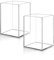 Mgood Acrylic Pen Holder for Desk, 2 Pack Clear Pen Pot, Stylish Make Up Brush Holder, Transparent Pen Holder, Stationary Organiser for Office, Home, School