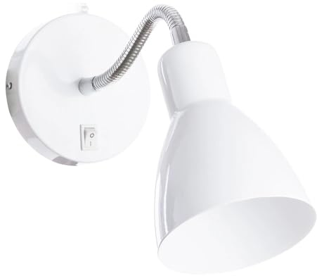 ARTE LAMP Wandleuchte Innen Moderne Wandlampe für Wohnzimmer, Weiß, E14, dimmbar, 33 x 13 x 20 cm
