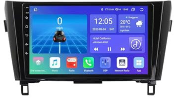 9 Pulgadas Android 13 Radio Coche para Nissan Qashqai X-Trail 3 T32 2013-2017 con Android Auto/Carplay GPS WiFi Bluetooth Radio FM Pantalla Dividida USB SWC GPS Coche Navegador(2+32G)