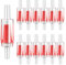 Lot de 12 clapets anti-retour jetables en plastique pour aquarium de 0,4 cm (rouge)