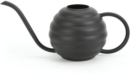 Lianshi Regadera para Plantas, 400 ml, Estilo Retro Esmerilado, Mate (Negro)