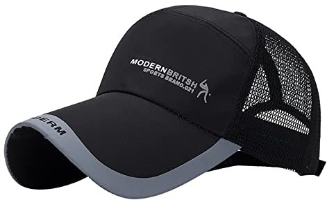 Generisch Caps Männer, Hut Herren Verstellbar Baseball Cap Unisex Einheitsgröße Sommer Kappe Damen Classic Casual Basecap Mütze Sport Freizeit Baseballkappe Sonnenmütze, Schwarz