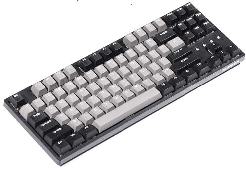 DURGOD K320 TKL Mechanical Keyboard Wired 87 Keys with Double Shot PBT, USB Type C, ANSI US (Cherry Brown, Black & Gray)